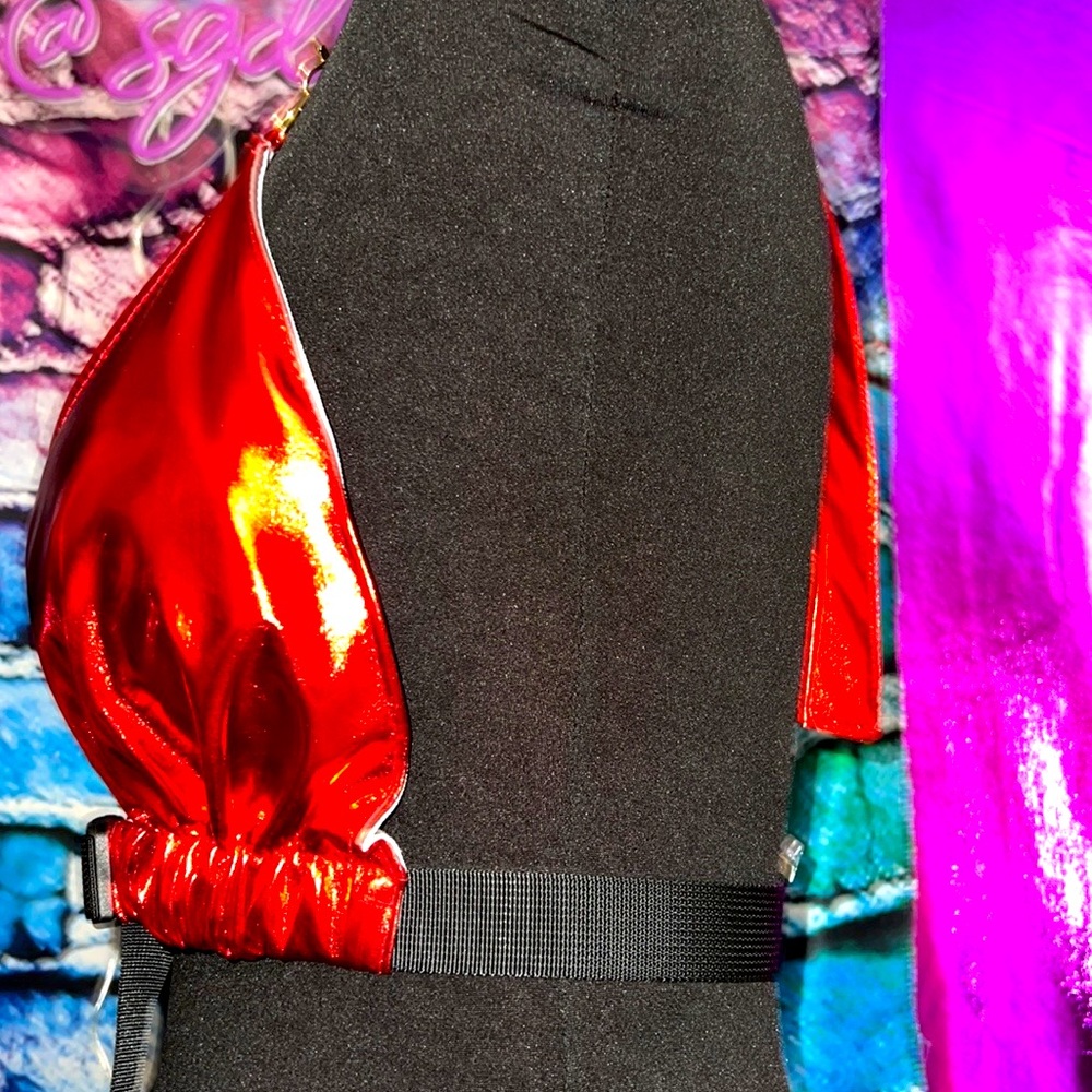 New Red Rave Halter Top - Picture 10 of 12